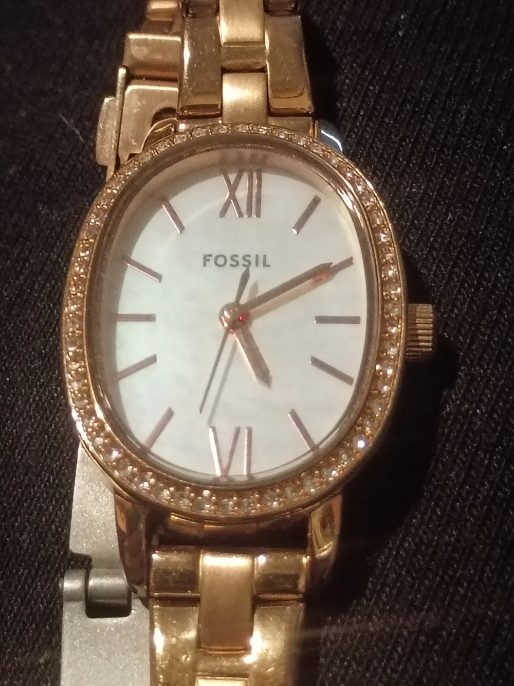 Fossil Rose Gold Crystal Accent Women's Watch - Picture 5 of 7
